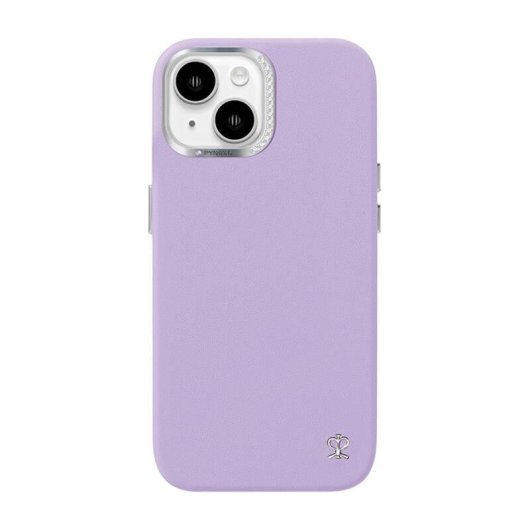 Funda para móvil Joyroom PN-15F1 Silikon Lila mit Kristallen für iPhone 15