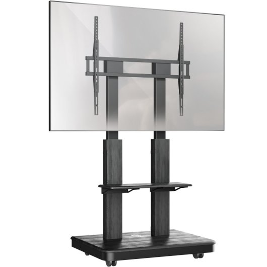 Onkron Soporte Tv Ruedas 50-120 Pulgadas, Carga Total Hasta 125 Kg, Vesa 200x200-900x800 Mm, Eléctrico, Altura Ajustable Con Control Remoto, Soporte Tv Pie Móvil, Motorizado, Negro Ts2811e-b