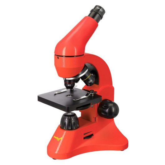 Microscope Levenhuk Rainbow 50L PLUS Orange Kit Expériences Ergonomique