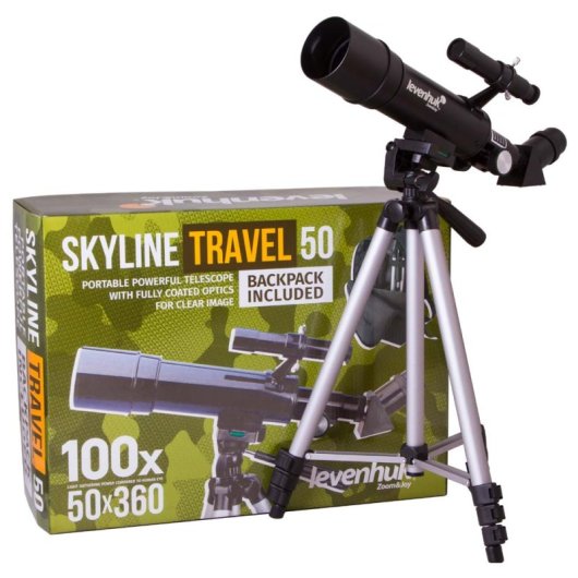 Teleskop Levenhuk Skyline Travel 50 Refraktor Kompakt 135x Azimutale Montierung