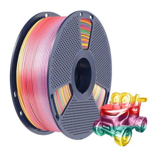 Filamento PLA+ Silk Sunlu Rainbow 01 1,75 mm Multicolor Sedoso Fácil Impresión