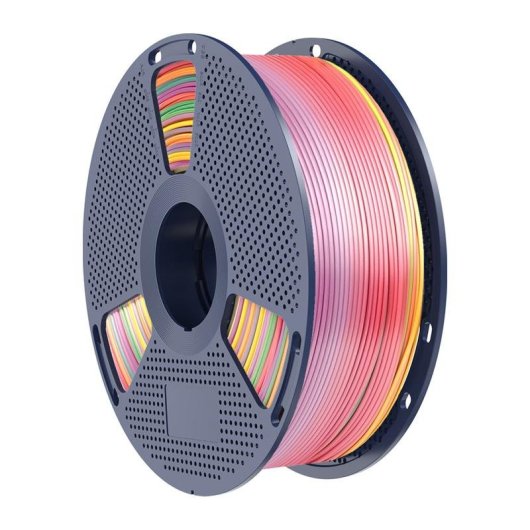 Filamento PLA+ Silk Sunlu Rainbow 01 1,75 mm Multicolor Sedoso Fácil Impresión