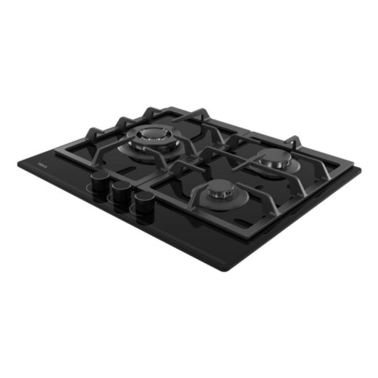 Piano cottura a gas Teka GBC 63110 Nero integrato 60 cm vetro ceramico 3 fuochi