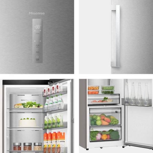 Frigorífico Combi Hisense RL3K370SAIE1 Total No Frost 185,6cm 372L E Acero inoxidable WiFi