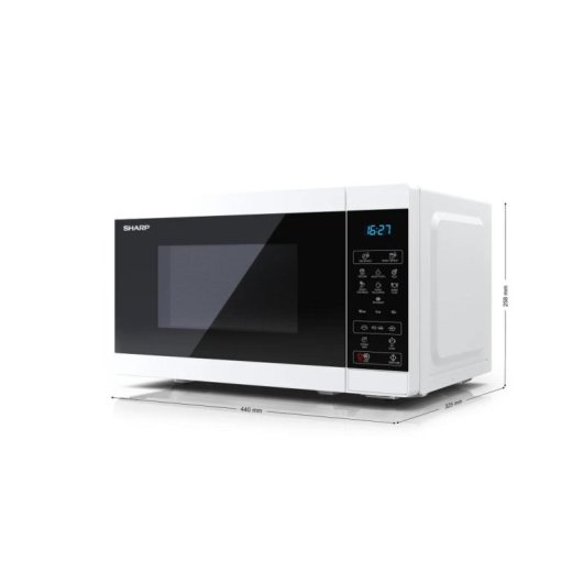 Micro-ondas Sharp YC-MS02E-W 20 Litros 800W Ecrã LED Controlo Tátil