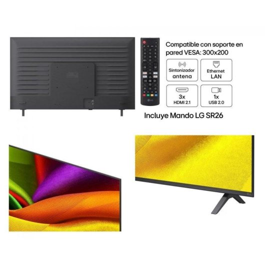 TV LG NANO 4K UHD AI 50NU8E0B3LA 50" 4K UltraHD 60Hz Smart TV webOS HDR10