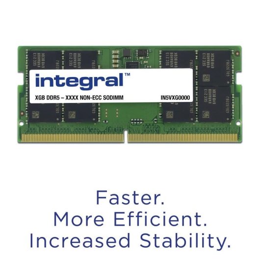 Memoria RAM Integral IN5V16GNJRDX 16GB 1x16GB DDR5 5600MHz CL46 SO-DIMM 262-pin