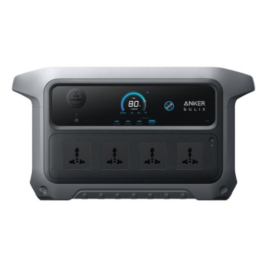 Estación de energía Anker SOLIX C2000 Gen 2 2048Wh 4 puertos AC y 4 USB Batería Li-ion Pantalla LCD Cargador solar