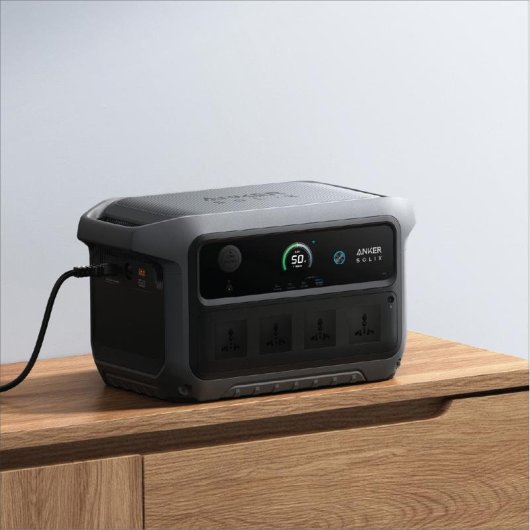 Estación de energía Anker SOLIX C2000 Gen 2 2048Wh 4 puertos AC y 4 USB Batería Li-ion Pantalla LCD Cargador solar