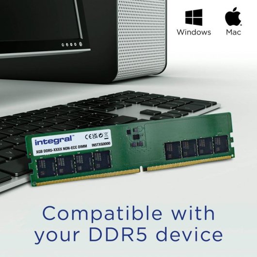 Memoria RAM Integral IN5T32GNHRBX 32GB 1x32GB DDR5 4800MHz CL40 Unbuffered
