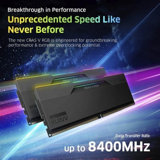 Mémoire RAM Klevv KD5AGUA80 32Go 2x16Go DDR5 6000MHz CL28 Unbuffered Noir