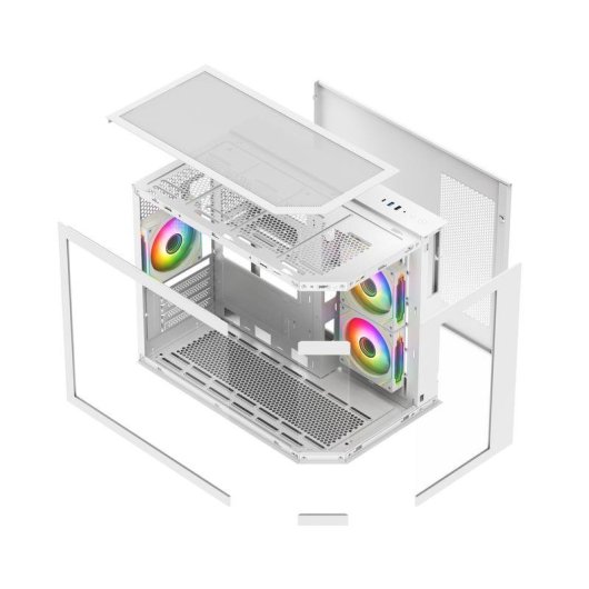 Caja PC VIDA EDGE MINI MATX ARGB Blanco Cubo micro ATX ITX