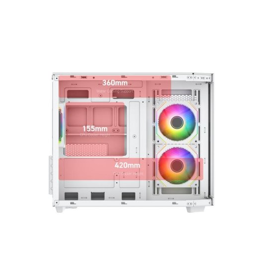Caja PC VIDA EDGE MINI MATX ARGB Blanco Cubo micro ATX ITX