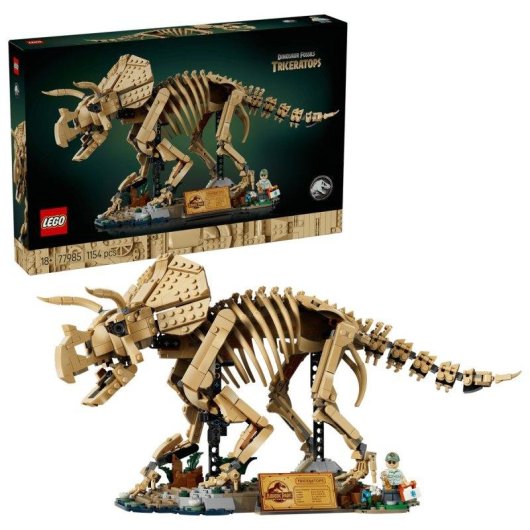 LEGO Jurassic World Fósiles de Dinosaurio Triceratops 77985 1154 Teile