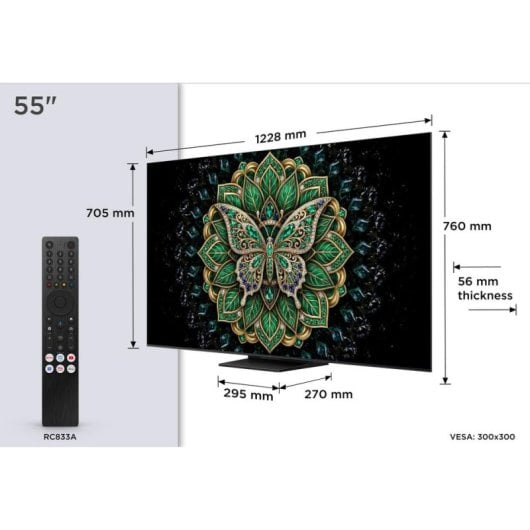 TV TCL QD Mini LED C6K Pro 55C6K Pro 55" 4K UltraHD 144Hz Smart TV Google TV Dolby Vision HDR10 IMAX Enhanced Dolby Atmos