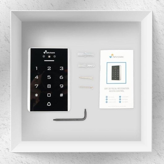 Controle de Acesso Nivian NVS-ACCESS-PIN-RFID-FACE-W Facial Cartão RFID 2.000 Utilizadores Wifi
