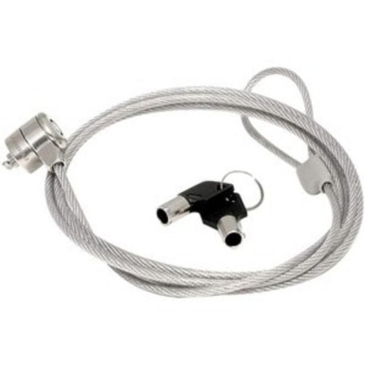 Cavo antifurto Mobilis 1,8 m 2 chiavi Acciaio Argentato