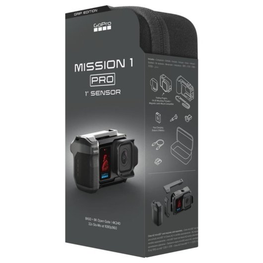 Cámara Deportiva GoPro MISSION 1 PRO GRIP 8K UltraHD Bluetooth UltraWide Estabilización