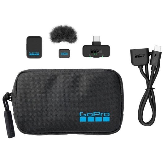 Microfone GoPro Kit sem fios USB com receptor USB-C e acessórios