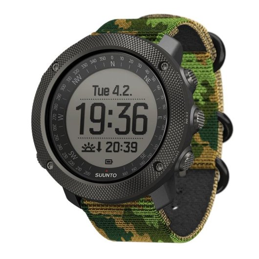 Suunto Traverse Alpha Bluetooth GPS 50mm Camuflaje Correa Textil Resistente al Agua 100m