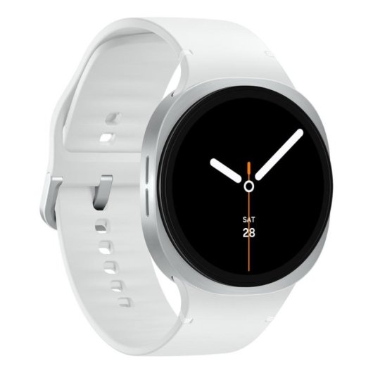 Samsung Galaxy Watch8 Bluetooth GPS NFC 44mm Plata Correa Blanca M Versión Internacional