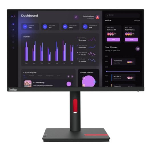 Écran PC Lenovo ThinkVision T24i-30 23,8" Full HD 60Hz IPS Réglable hauteur