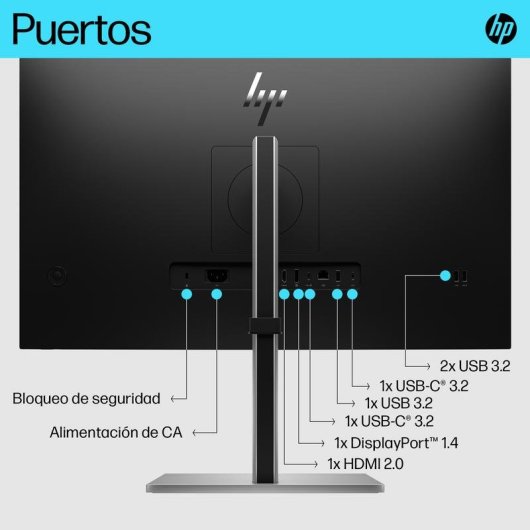 Ecran PC HP E27k G5 27" UltraHD 4K 60Hz IPS USB-C Hauteur Réglable