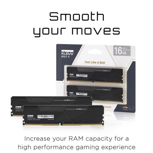 Mémoire RAM Klevv BOLT X 16Go 2x8Go DDR4 3600MHz CL18 Heatsink Intel XMP 2.0