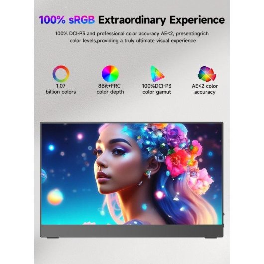 Monitor Uperfect 13,3" UltraHD 4K 60Hz OLED Tiempo de respuesta 1 ms USB-C Mini HDMI