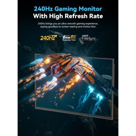Monitor Uperfect 24,5" FullHD 240Hz IPS 1ms USB-C Mini HDMI VESA