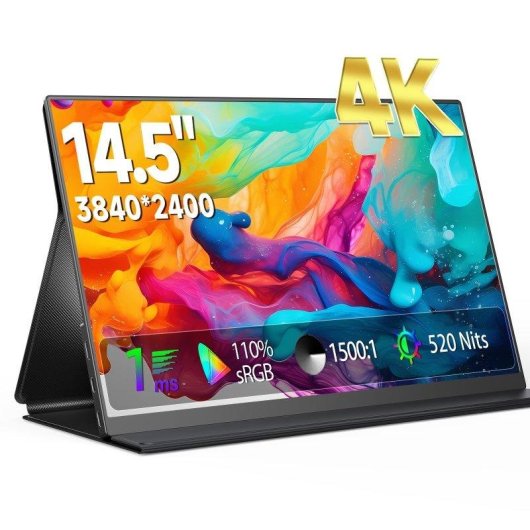 Monitor Uperfect 14,5" UltraHD 4K 60Hz IPS 110% sRGB 1ms Portátil