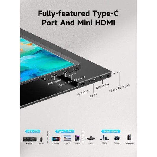 Monitor Uperfect 14,5" UltraHD 4K 60Hz IPS 110% sRGB 1ms Portátil