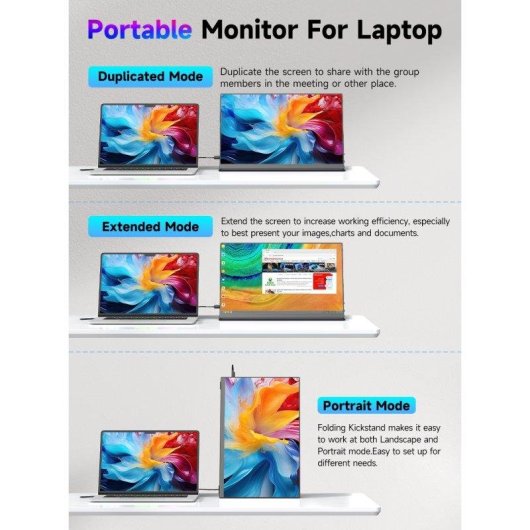 Monitor Uperfect 14,5" UltraHD 4K 60Hz IPS 110% sRGB 1ms Portátil