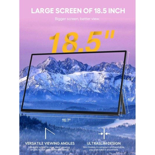Monitor Uperfect 18,5" FullHD 120Hz IPS Táctil Soporte Integrado VESA