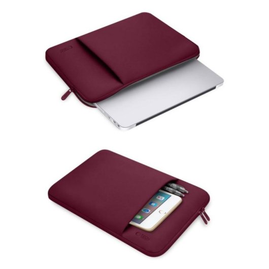 Funda Tech-Protect para portátil 16" roja de neopreno