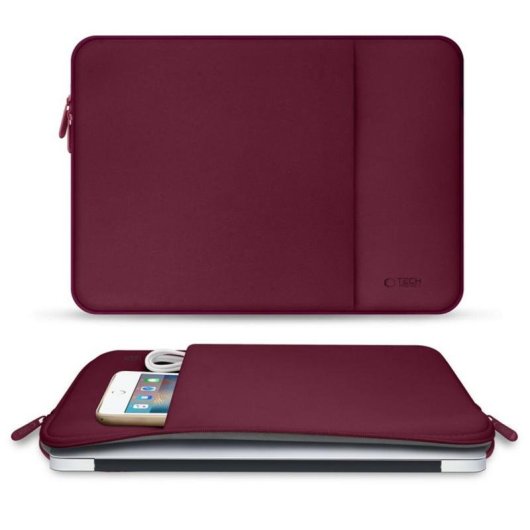 Funda Tech-Protect para portátil 16" roja de neopreno