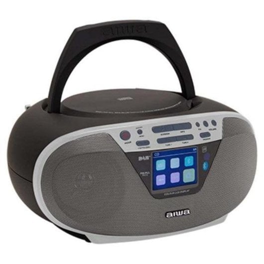 Radio CD Aiwa Bluetooth 5.0 USB FM Draagbaar 2,4" TFT Zilver 6W RMS