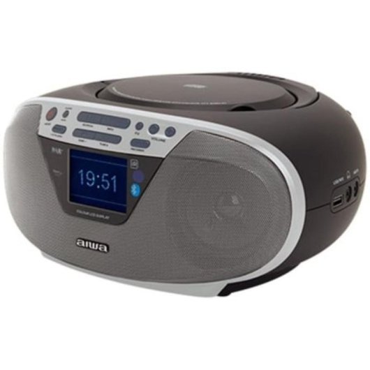 Radio CD Aiwa Bluetooth 5.0 USB FM Draagbaar 2,4" TFT Zilver 6W RMS