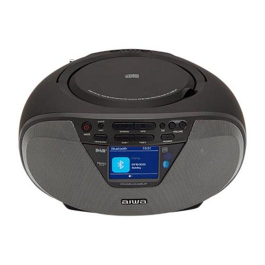 Boombox portátil Aiwa con Bluetooth, USB, Radio DAB+/FM y CD