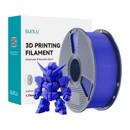Filamento PLA+ Sunlu PLA+ 2.0 KB Azul 1,75 mm Alta Durabilidad Flujo Mejorado