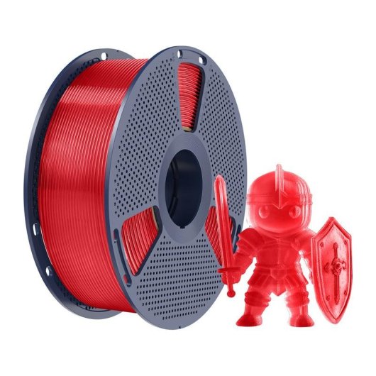 Filamento PLA+ Sunlu PLA+ TR Transparente Rojo 1,75 mm Alta Durabilidad