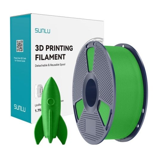 Filamento PLA Sunlu PLA H-S G Verde 1,75 mm Alta Velocidad y Calidad