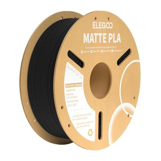 Filamento PLA Matte ELEGOO Nero 1,75 mm Alta Precisione Qualità