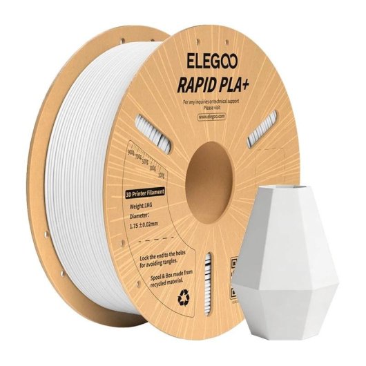 Filamento PLA+ ELEGOO Rapid Blanco 1,75 mm Alta Resistencia Flexible