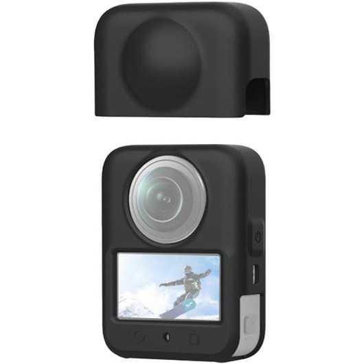 Couvercle en silicone Puluz pour DJI Osmo 360 Noir