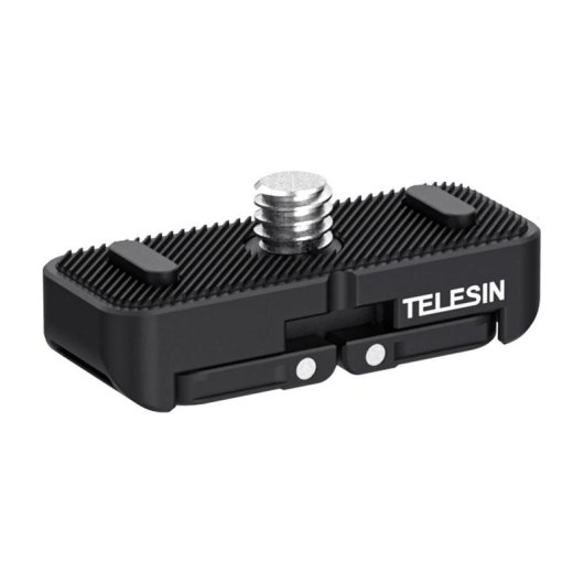 Soporte Telesin para Insta360 X4 con rosca 1/4" y silicona antivibraciones