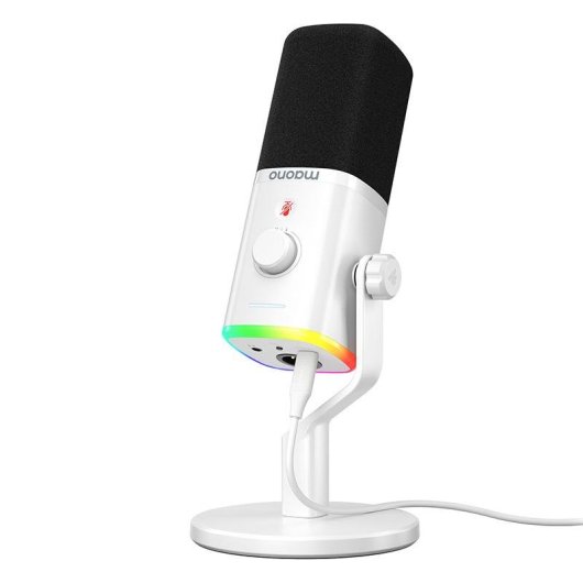 Microphone Maono PD100X USB/XLR cardioïde avec DSP et éclairage RGB personnalisable