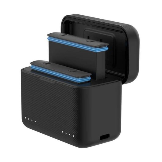 Chargeur Dual Telesin pour Insta360 X4 avec Stockage de Cartes