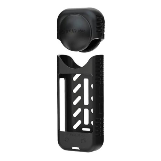 Capa e tampa de lente Sunnylife para Insta360 X4 em silicone preto