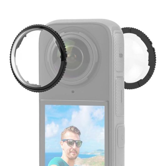 Tapa de lente óptica Puluz para Insta360 X4 con cristal templado